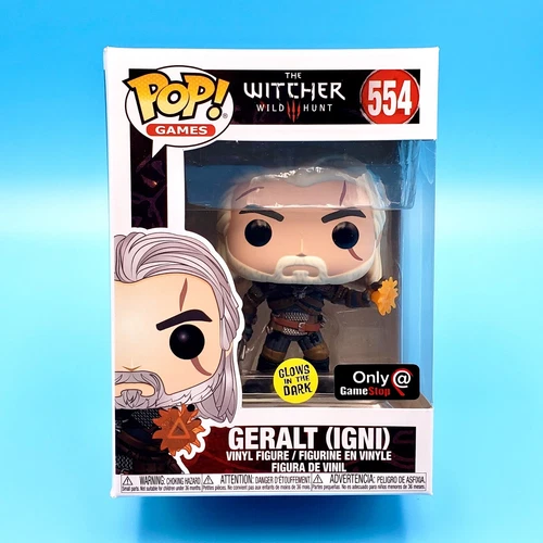 Funko POP! The Witcher III Geralt (IGNI) Glow in the Dark Figure #554 GameStop