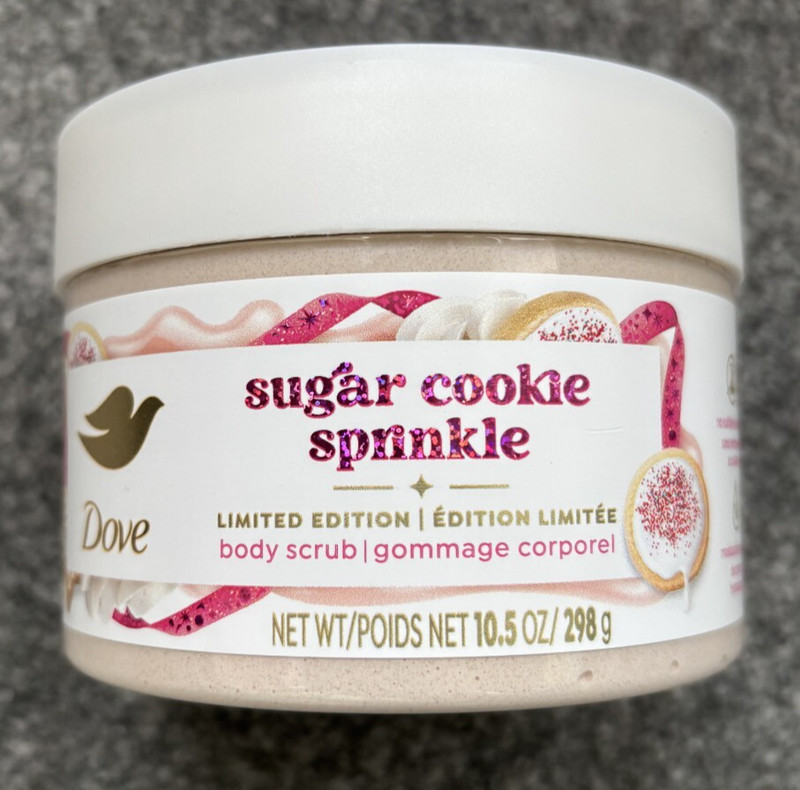 Dove Holiday Limited Edition Sugar Cookie Sprinkle Body Scrubs 10.5oz -BRAND NEW