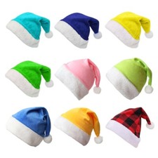 Plush Santa Cap Party Hat Christmas Decoration Hat Family Gathering Props Cap