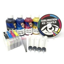 Sublimation Refillable Ink Cartridge Conversion Pack for EPSON Workforce WF-2630