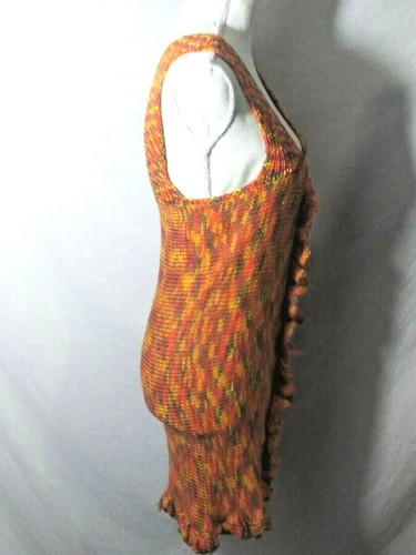 Gina Ban Size Small Knit Sweater Sleeveless Button Down Ruffled Women's - Picture 4 of 9