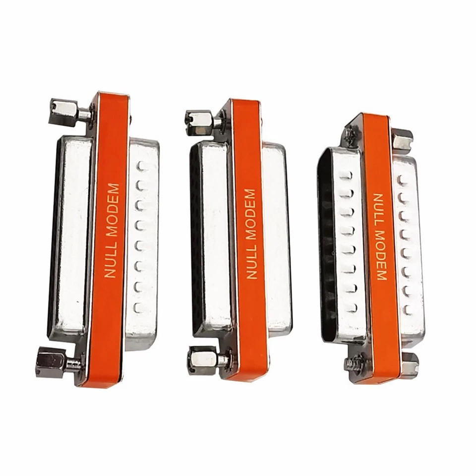 2x DB25 Male to DB25 Female Serial RS-232 Data Gender Changer Converter Adapter - Image 2 of 4