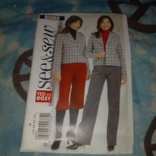 Butterick See Sew B5069 Womens 8-22 Outfits  Sewing Pattern VTG UNCUT