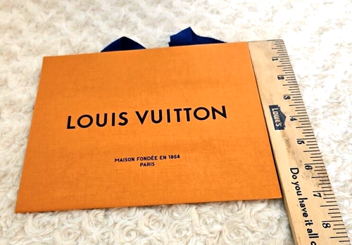 Louis Vuitton 9""x7"", 10""x14"" orange schwarz authentisch Einkaufspapiertüte Menge 3 - Bild 5 von 6