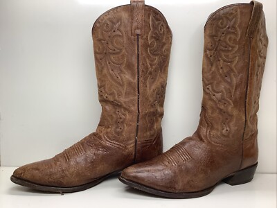 VTG MENS DAN POST COWBOY BROWN BOOTS SIZE 10 D