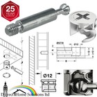HAFELE MINIFIX 12mm CAM LOCK BOLTS & FIXING DOWELS FURNITURE FITTINGS FLAT PACK
