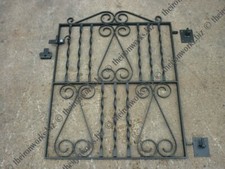 # VICTORIAN METAL GARDEN GATE 36" op x 36" H MADE TO MEASURE WROUGHT IRON ESTATE