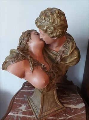 RARE ET BELLE TERRE CUITE GOLDSCHEIDER AUTRICHE. 19 IEME. - Photo 1/4