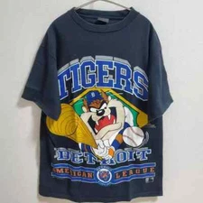 Detroit Tigers Looney Tunes Taz Funny Navy T shirt Souvenirs, Fans Gifts HN1290