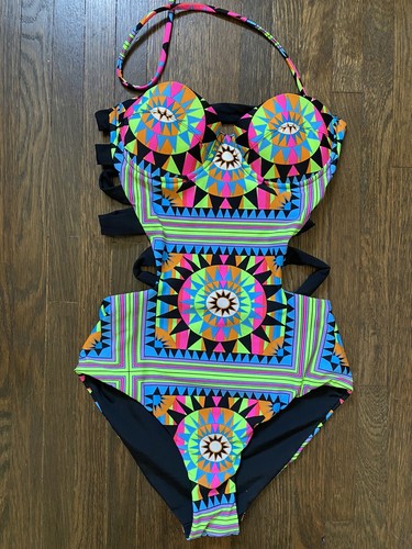 Mara Hoffman Mandala Designer One-Piece Swimsuit Size XS - Picture 2 of 5