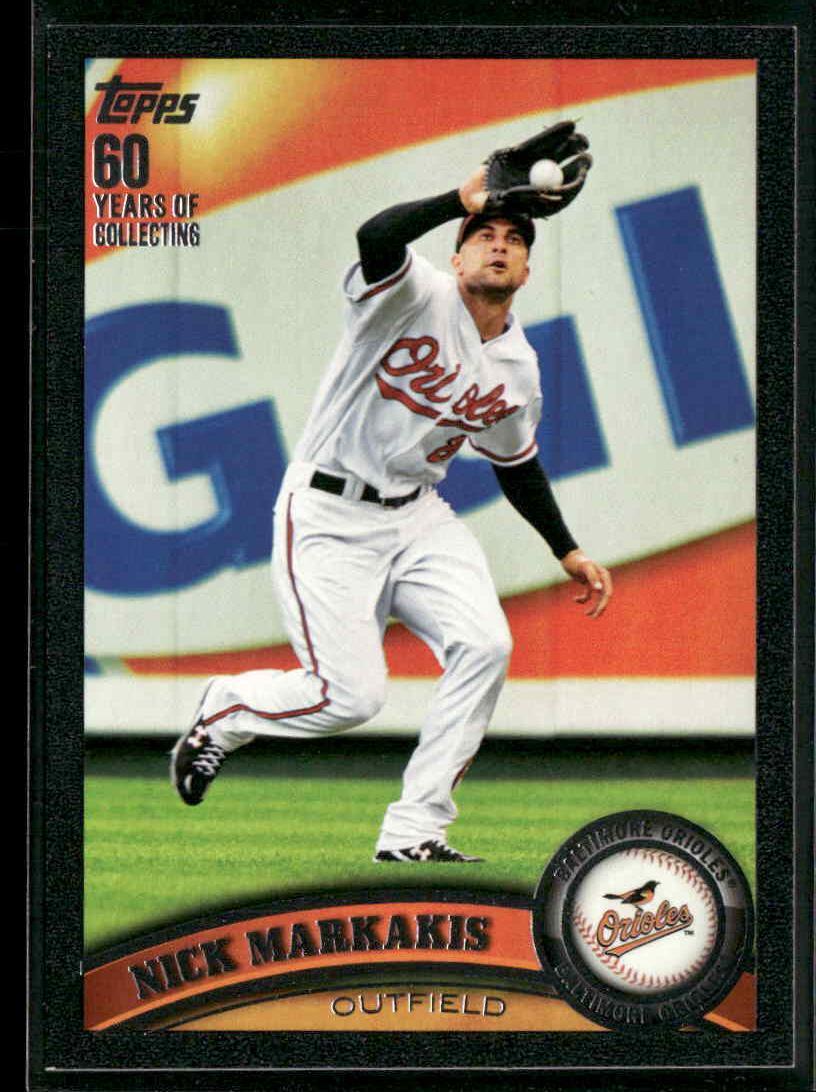 2011 Topps #195 Nick Markakis Black Parallel Orioles #/60