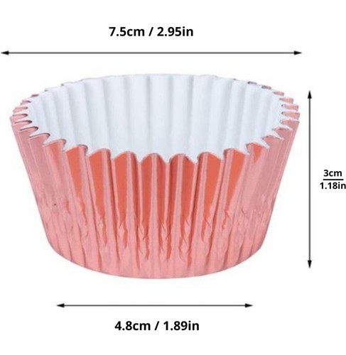 150 Rose Gold Cupcake Liners Foil Metallic Standard Paper Baking Muffin Cups - Picture 8 of 12