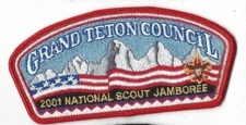 2001 National Scout Jamboree JSP Grand Teton Council Red Bdr.  [MK2489]