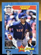 2022 TOPPS SERIES 2 JAVIER BAEZ 1987 TOPPS ALL-STAR BASEBALL BLUE SP