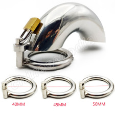 Male Stainless Steel Chastity Device Bird Cage Lockable Sleeve Lock Binding