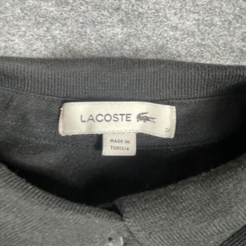 Lacoste Dress Womens 34 Black Long Sleeve Collared Button Up Fit Flare Preppy - Picture 2 of 14