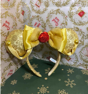 Disney Parks Beauty and the beast Bell Mickey Mouse Ears  display picture 2