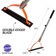 Walensee Steel Handle Weeder Serrated Double-Edged Blade Manual Grass Cutter