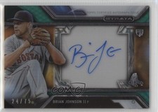 2016 Topps Strata Auto Green /75 Brian Johnson #SA-BJ Auto n1u
