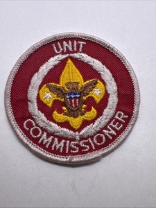 BSA Unit Commissioner Position Patch Red Silver