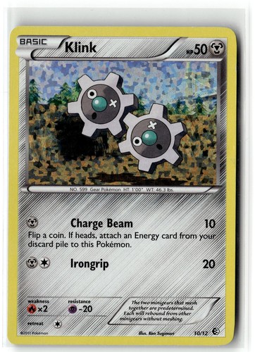2011 Pokemon McDonald's Promos 2011 Klink 010/012 Holo Promo NM + Free Gift