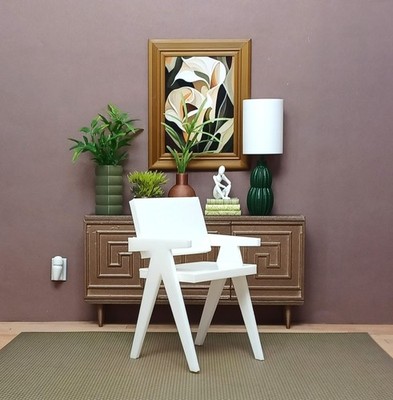  white CHAIR dining KITCHEN bistro FURNITURE cafe REPLACE 1/6 scale for BARBIE