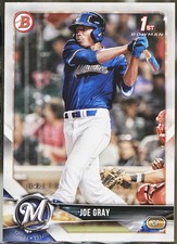 2018 Bowman Draft #BD-76 Joe Gray Baseball VG