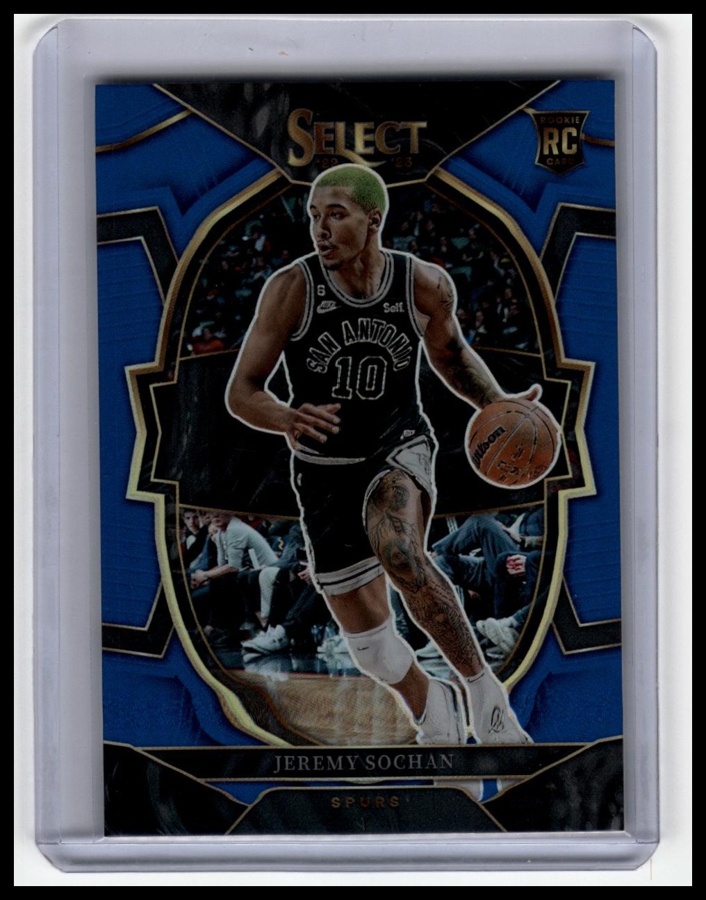 2022-23 Panini Select #86 Jeremy Sochan Tri-Color Prizms