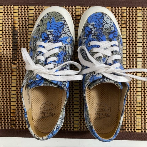 Dansko Blue Floral Canvas Platform Sneakers Women's EU 40 US 9.5-10 Comfort Shoe - Picture 5 of 13