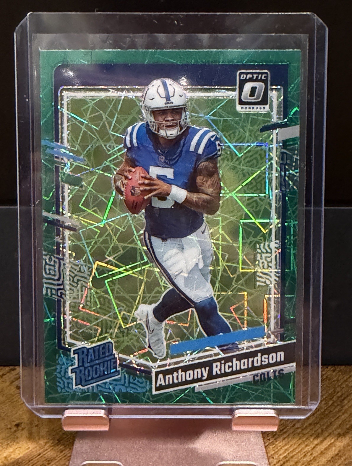 2023 Donruss Optic Anthony Richardson Green Velocity Prizm Rated Rookie #247