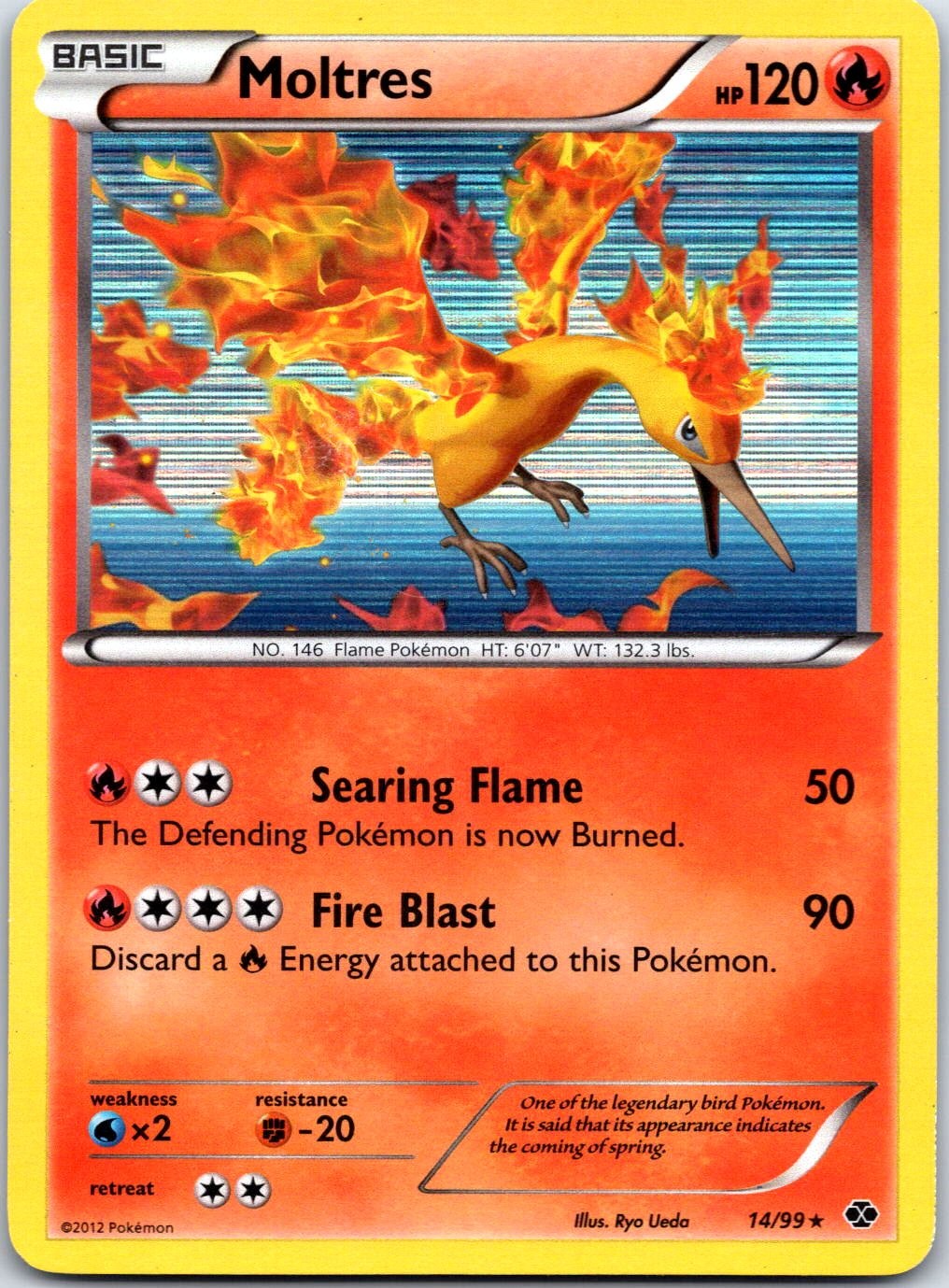 Moltres Holo Rare Next Destinies Holo 14/99 LP