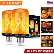 Y- STOP LED Flame Light Bulbs 4 Modes E26 Base Flickering Fire Effect Bulb 2