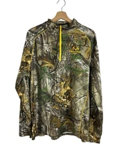 Realtree Camo Shirt Realtree Xtra Camo T-Shirt Quarter Zip Pullover Men Large