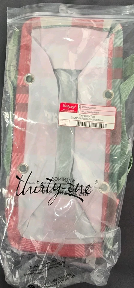 Bolso utilitario Thirty-One pequeño a cuadros de vacaciones Foto 2 de 4