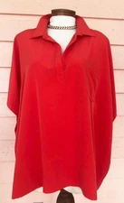 DIANE GILMAN 2 DG2 TOP XL 1X Cool Breezy Rich Coral-Orange VERY OVERSIZED NWoT