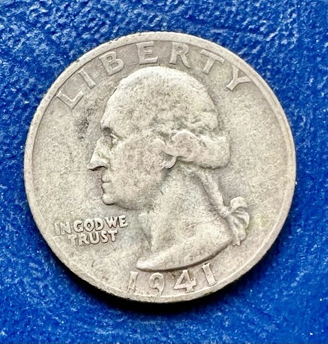 1941-S Washington Quarter. 90% Silver. XF Condition. Charity Auction.