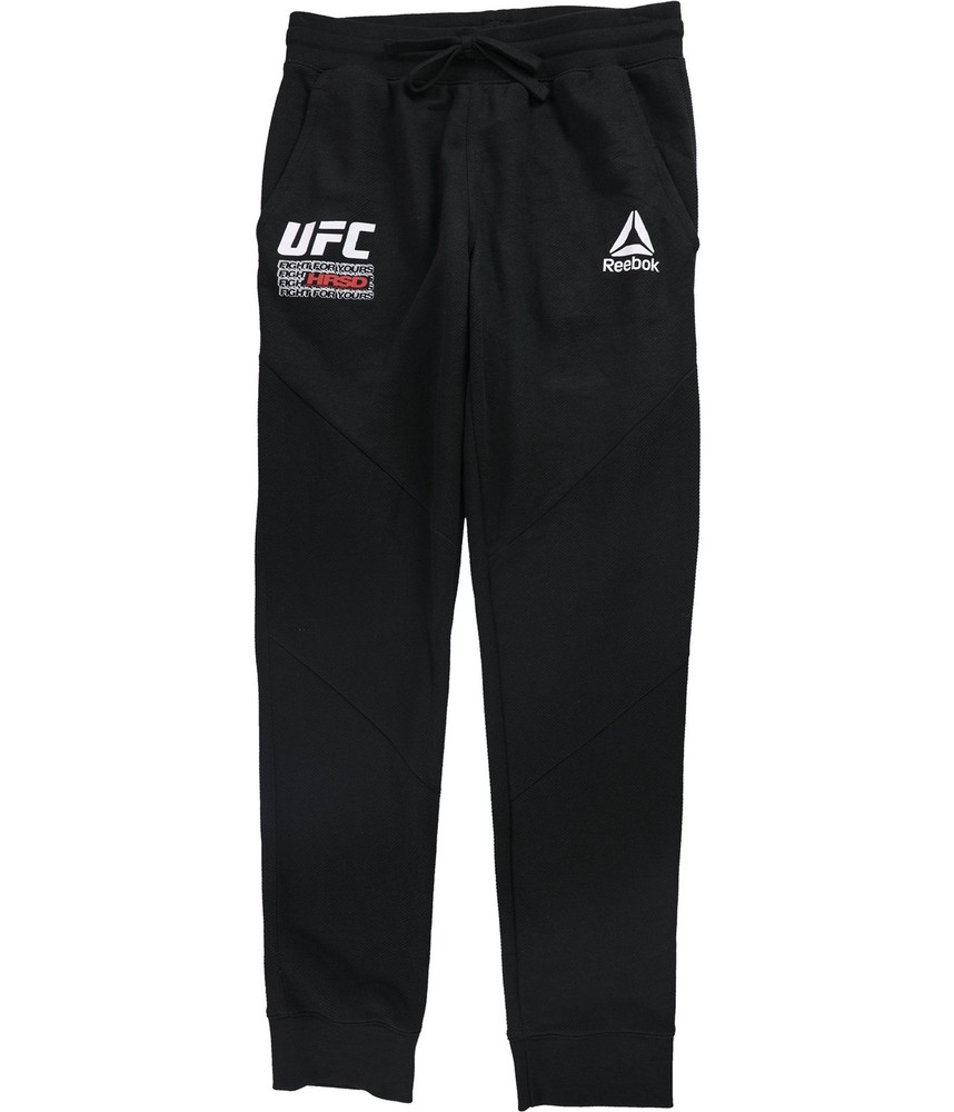 Reebok Mens UFC Fight For Yours Athletic Sweatpants Black Medium