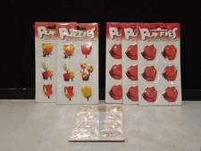6 PACKS- VINTAGE SCANNER PUFFY FLOWERS DIMENSIONAL  STICKERS NEW SEALED