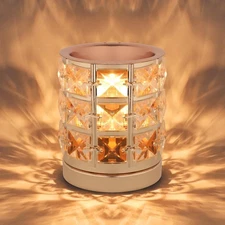 Crystal Wax Melt Warmer Candle Wax Warmer for Scented Wax 2 in 1 Wax Melts Fragr