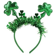 St Patricks Day Headband Glitter Green 1 Count Pack of 1 Glitter Shamrock