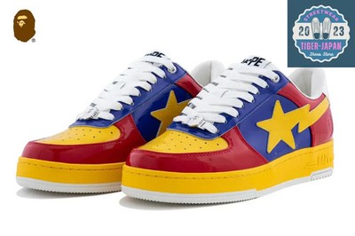A BATHING APE BAPE STA #6-4 1M30 191 329 Red Men Unisex Leather Shoes