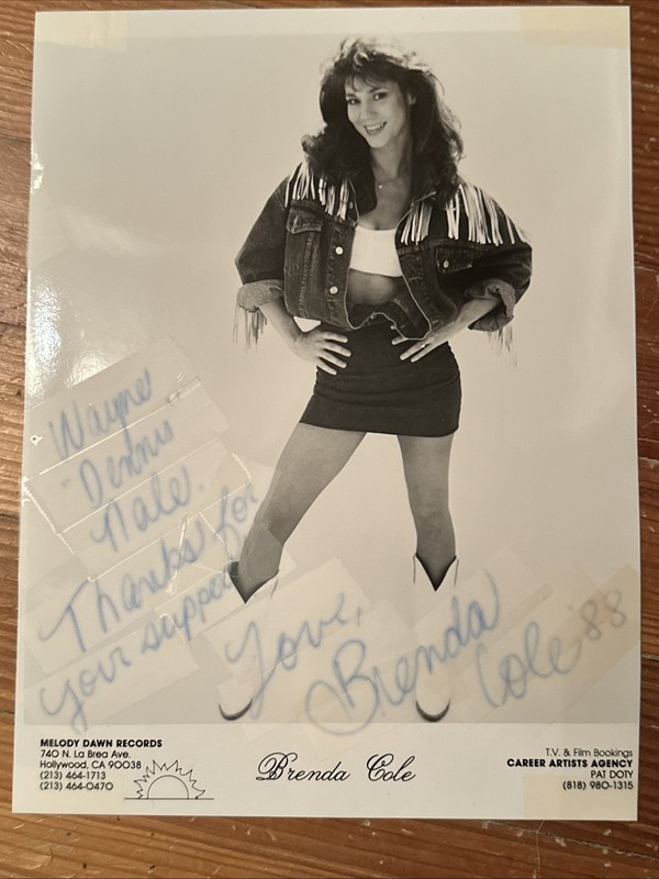 Brenda Cole Autographed 8x10 Photo Country Music - Personalized