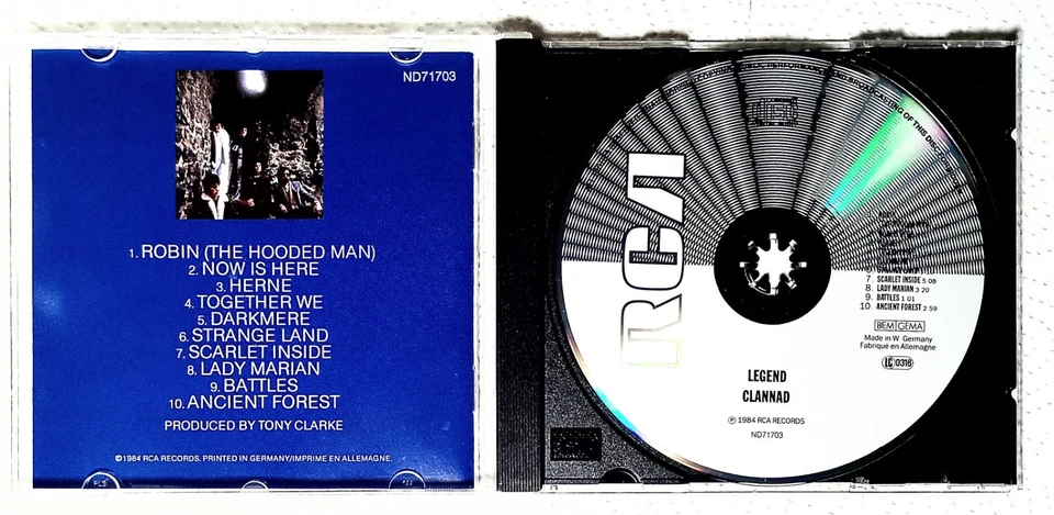 💡 CD - Clannad / Legend ( P. 1984 / OST - Robin Of Sherwood / Irish-New Age ) - Bild 3 von 4