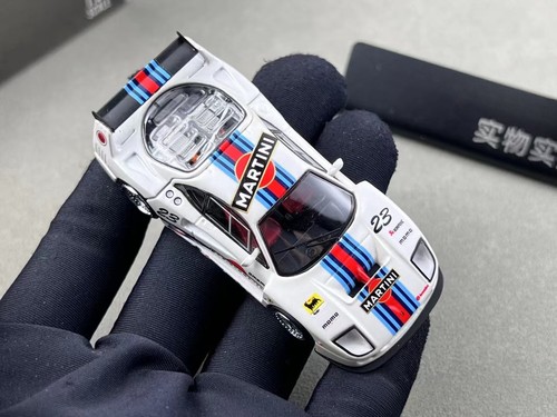 SH 1:64 White Martini F40 LM #23 Sports Model Diecast Metal Car - Picture 1 of 8