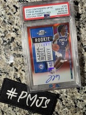 2020 Contenders Optic Tyrese MAXEY Rookie Ticket Auto Red /99 PSA 10/10 Pop 4