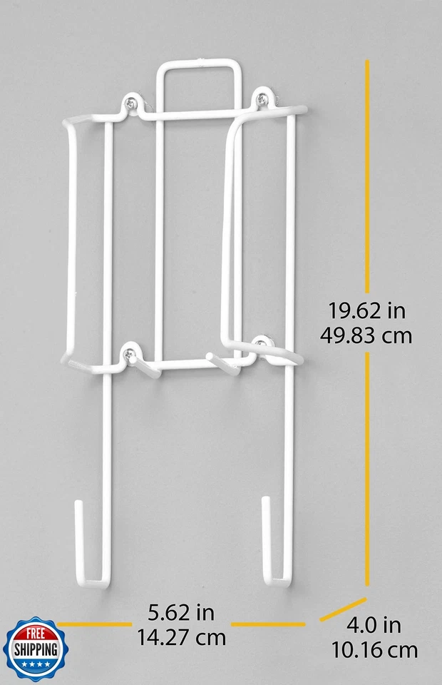 Whitmor Wire Over the Door Ironing Caddy, White, 19.62 in x 5.62 in x 4.0 in - Image 3 of 4