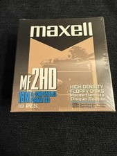 Maxell MF 2HD 3.5" High Density Floppy Disk MAC Formatted 10pk NEW
