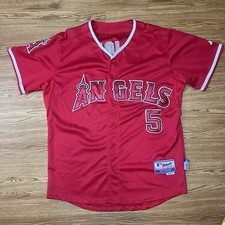 Majestic Cool Base #5 Albert Pujols Los Angeles LA Baseball Jersey Sz 50 Red