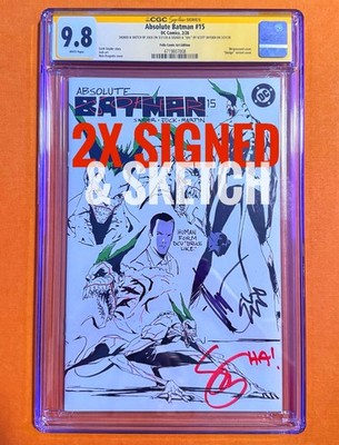 Absolute Batman #15 Felix Comic Art CGC 9.8 SS 2x Signed + Sketch   LTD 1000  