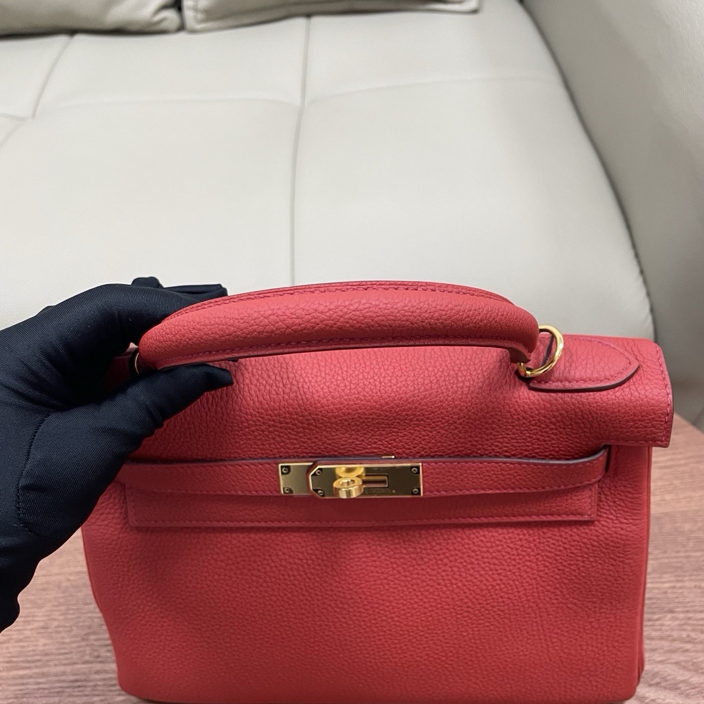 Authentic Pre-owned Hermès Kelly 32 Gold Epsom Leather Palladium HW Bag image 8